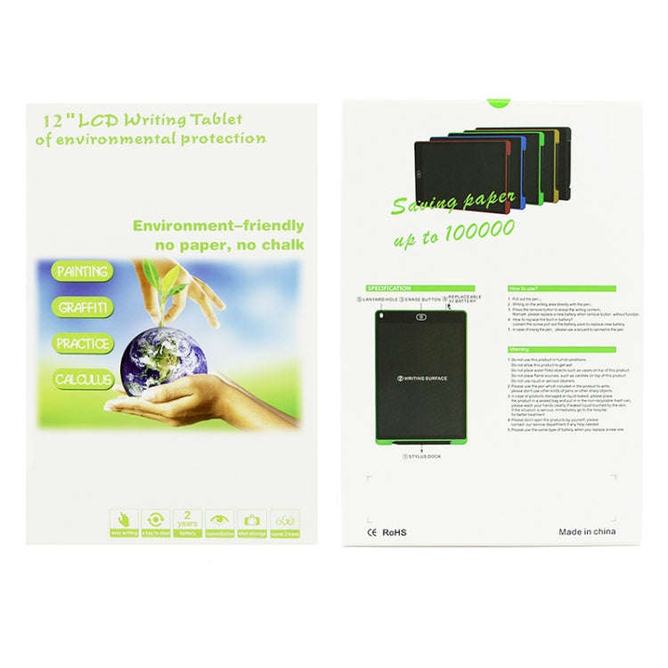 Portable 12 inch LCD Writing Tablet Drawing Graffiti Electronic Handwriting Pad Message Graphics ...