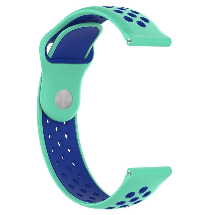 Double Color Watch Band for Galaxy S3 Ticwatch Pro(Cyan)