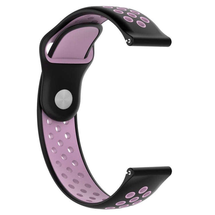 Double Color Watch Band for Galaxy S3 Ticwatch Pro(Black Pink)