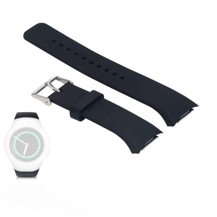 Solid Color Watch Band for Galaxy Gear S2 R720(Black)