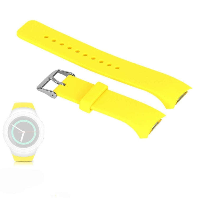 Solid Color Watch Band for Galaxy Gear S2 R720(Yellow)