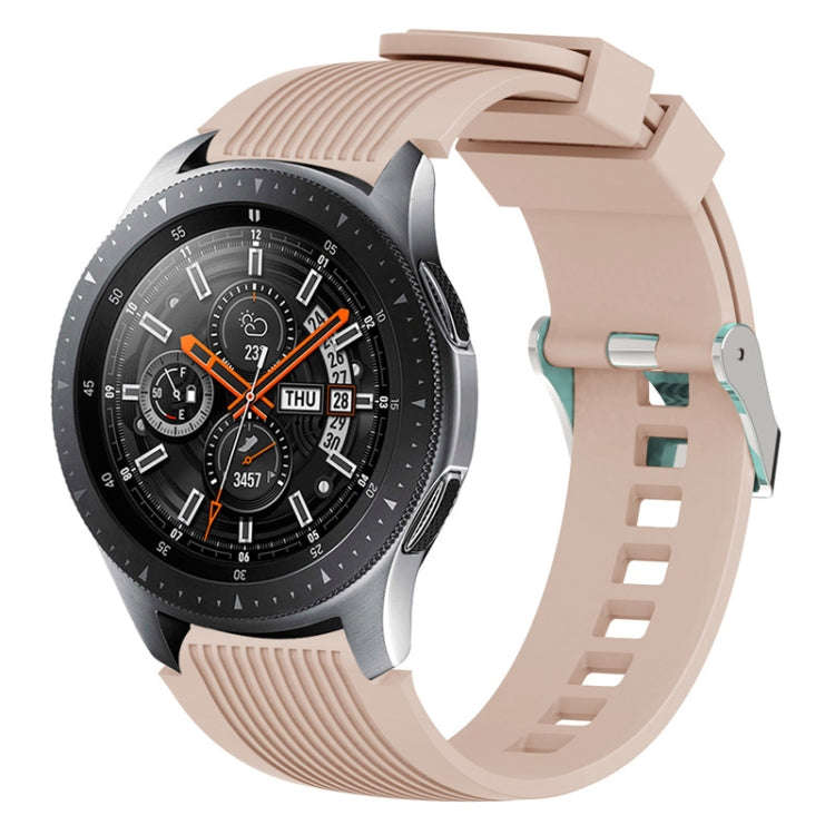 Vertical Grain Watch Band for Galaxy Watch 46mm(Khaki)
