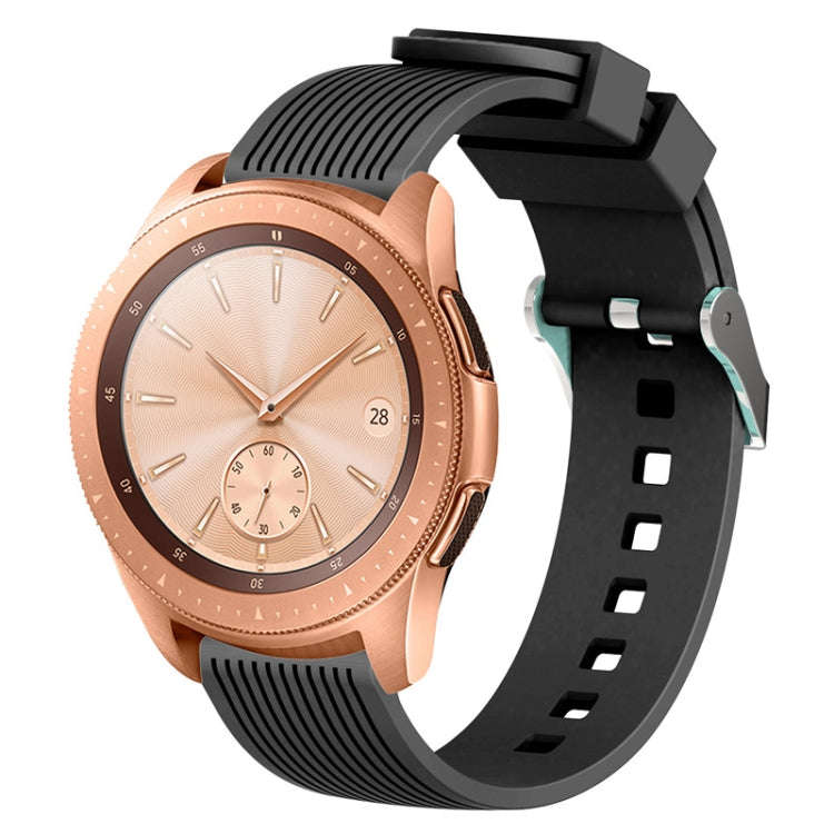 Vertical Grain Watch Band for Galaxy Watch 42mm(Black)