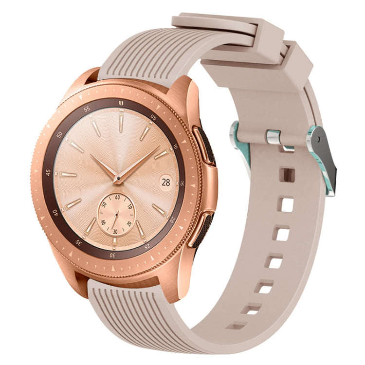 Vertical Grain Watch Band for Galaxy Watch 42mm(Khaki)