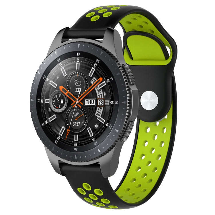 Double Color Watch Band for Galaxy Watch 46mm(Black+green)