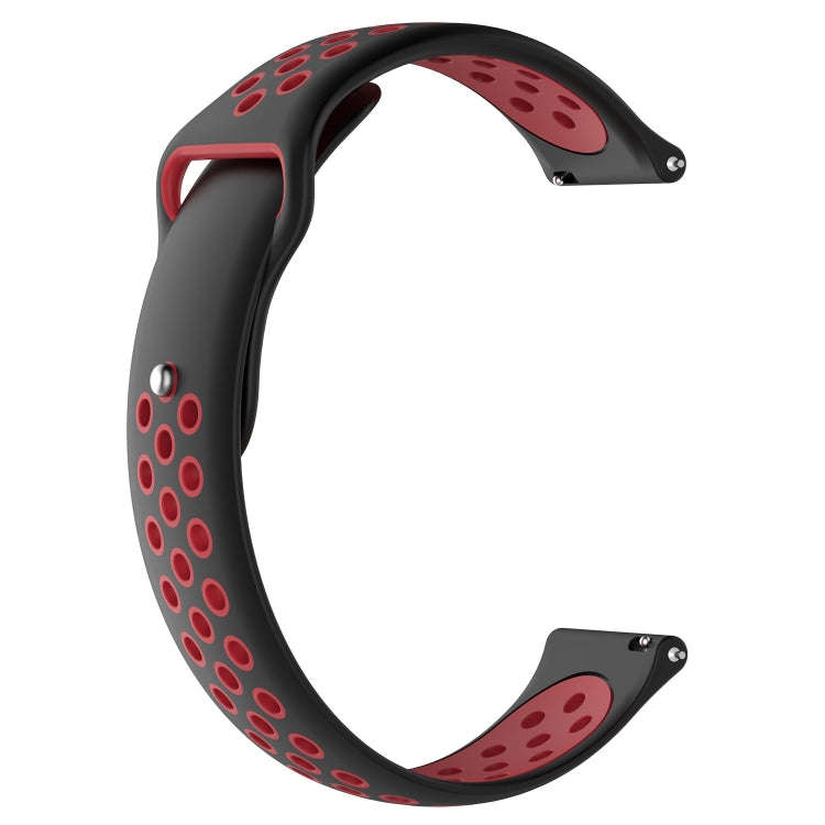 Double Color Watch Band for Galaxy Watch 46mm(Black Red)