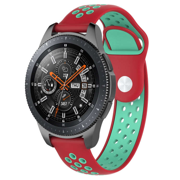 Double Color Watch Band for Galaxy Watch 46mm(Green+Red)