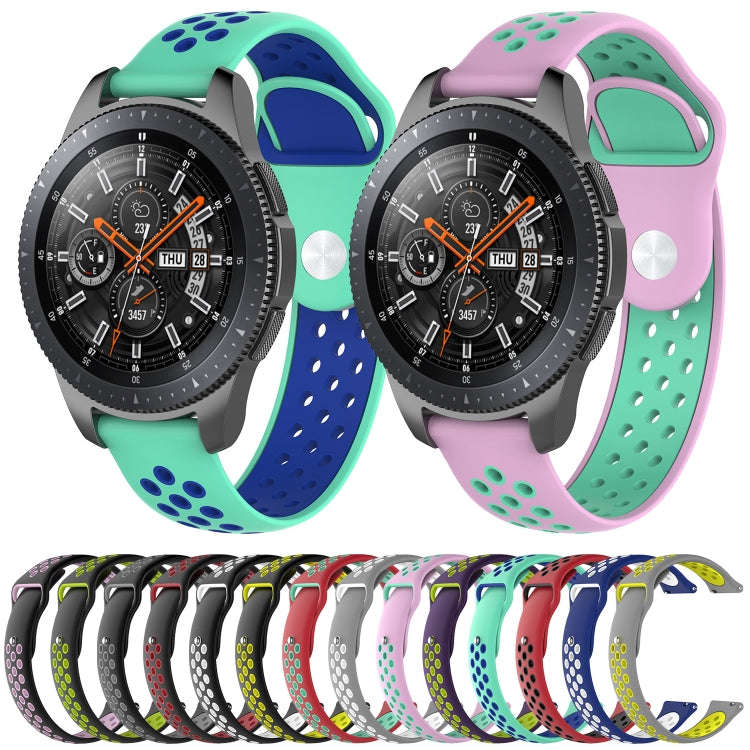 Double Color Watch Band for Galaxy Watch 46mm(Green+Red)