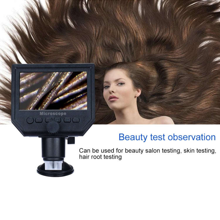 G600 600X 3.6MP 4.3 inch HD LCD Display USB Charging Portable Digital Microscope with LED Light, ...