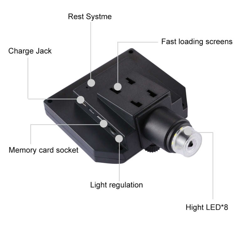 G600 600X 3.6MP 4.3 inch HD LCD Display USB Charging Portable Digital Microscope with LED Light, ...