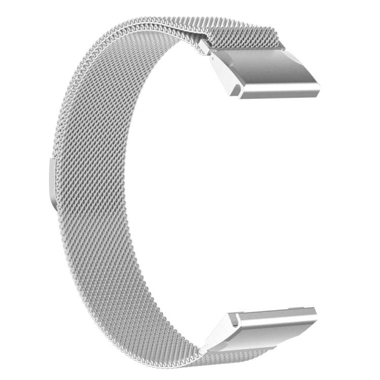 For Garmin Fenix 7X Milanese Watch Band (Silver)