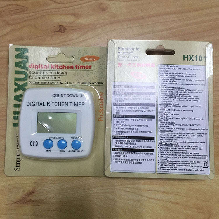 Kitchen Timer Digital Electronic Loud Alarm Magnetic Backing With Holder for Cooking Baking Sport...
