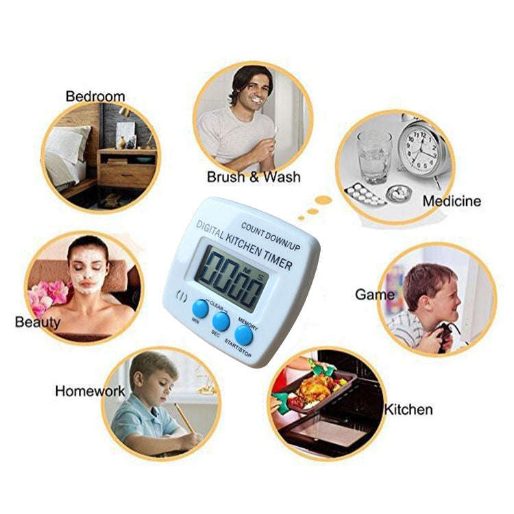 Kitchen Timer Digital Electronic Loud Alarm Magnetic Backing With Holder for Cooking Baking Sport...