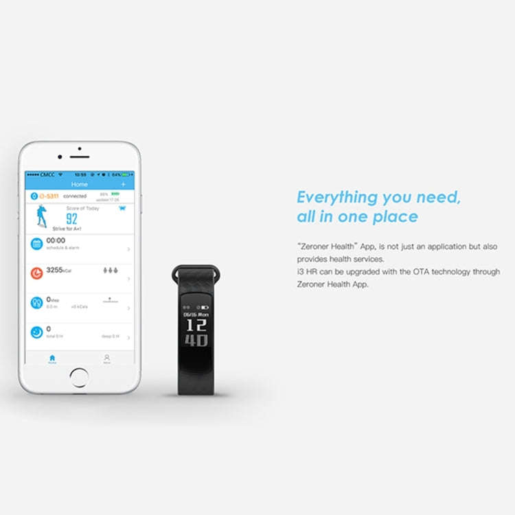 IWOWN i3 HR 0.96 inch OLED Display Bluetooth 4.0 Smart Bracelet, Support Call / Message Display,T...