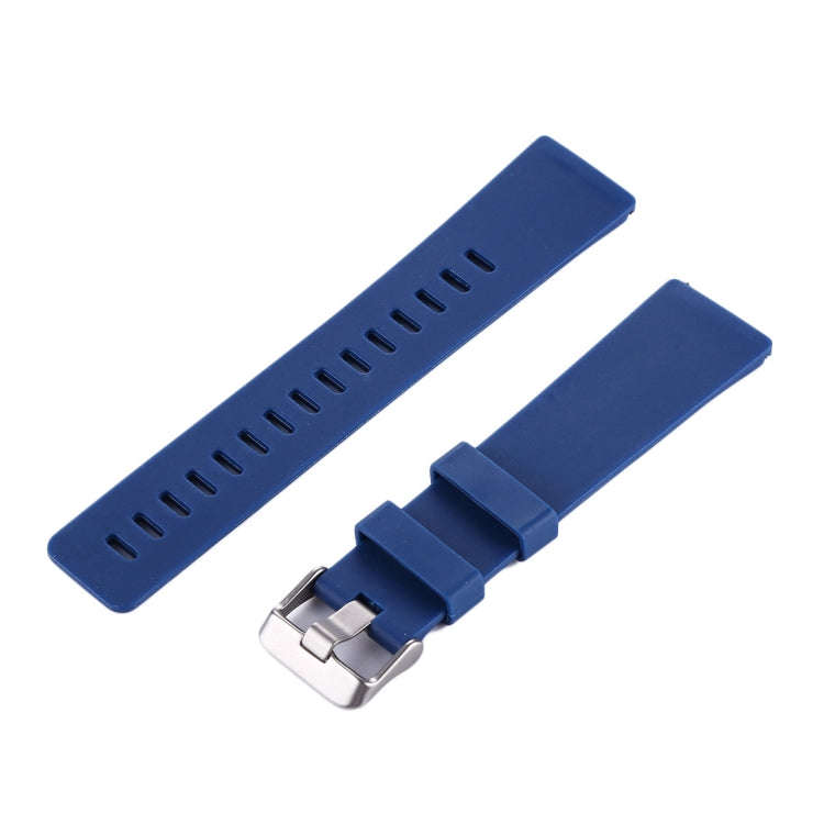 For Fitbit Versa / Versa 2 Simple Fashion Silicone Watch Band(Dark Blue)