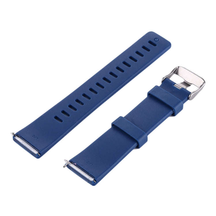 For Fitbit Versa / Versa 2 Simple Fashion Silicone Watch Band(Dark Blue)