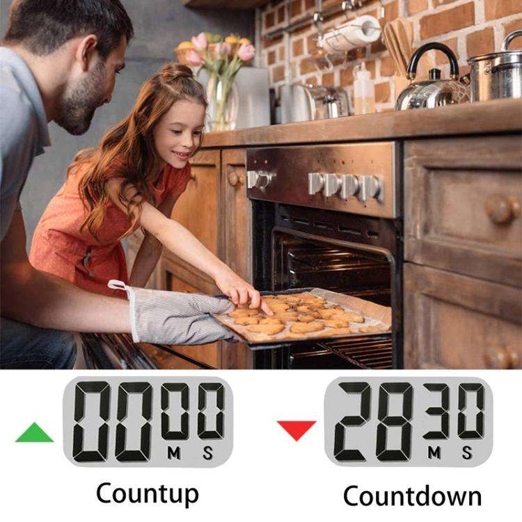 Digital Kitchen Timer Electronic Alarm Magnetic Backing with LCD Display for Cooking Baking Sport...