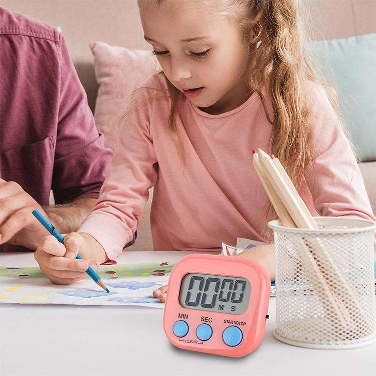 Digital Kitchen Timer Electronic Alarm Magnetic Backing with LCD Display for Cooking Baking Sport...