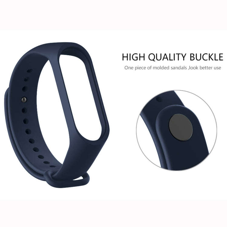 Pure Color Soft TPU  Watch Bands for Xiaomi Mi Band 4, Host Not Included(Black)