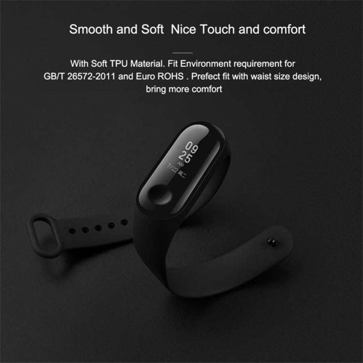 Pure Color Soft TPU  Watch Bands for Xiaomi Mi Band 4, Host Not Included(Blue)