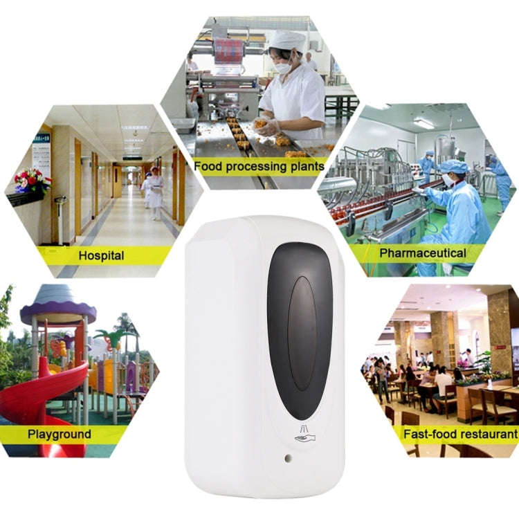 F1303 1000ML Touchless Automatic Infrared Sensor Spray Sterilization Dispenser(White)