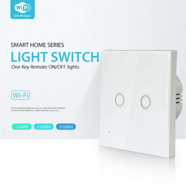 NEO NAS-SC02W Wireless WiFi EU Smart Light Control Switch 2Gang