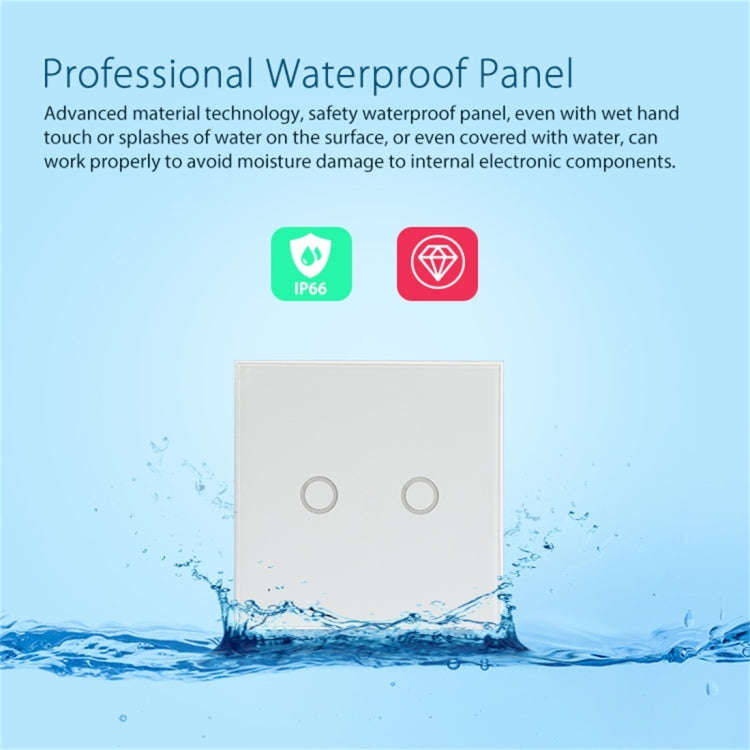 NEO NAS-SC02W Wireless WiFi EU Smart Light Control Switch 2Gang