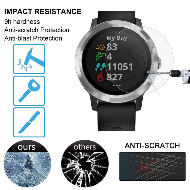 ENKAY Hat-Prince 0.2mm 9H 2.15D Curved Edge Tempered Glass Film for Garmin Vivoactive 3 trainer