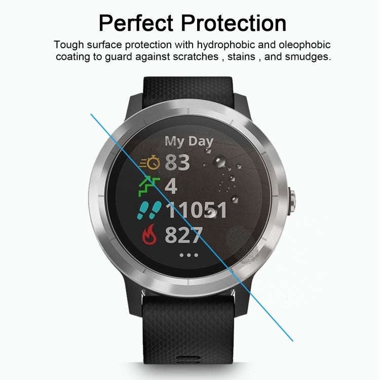 ENKAY Hat-Prince 0.2mm 9H 2.15D Curved Edge Tempered Glass Film for Garmin Vivoactive 3 trainer