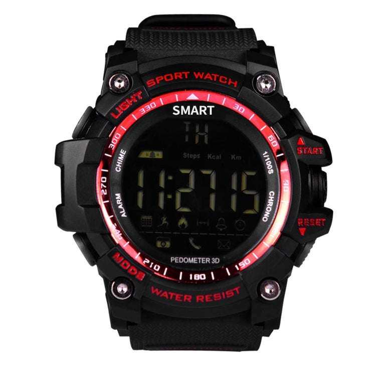 EX16 1.12 Inch FSTN LCD Full Angle Screen Display Sport Smart Watch, IP67 Waterproof, Support Ped...