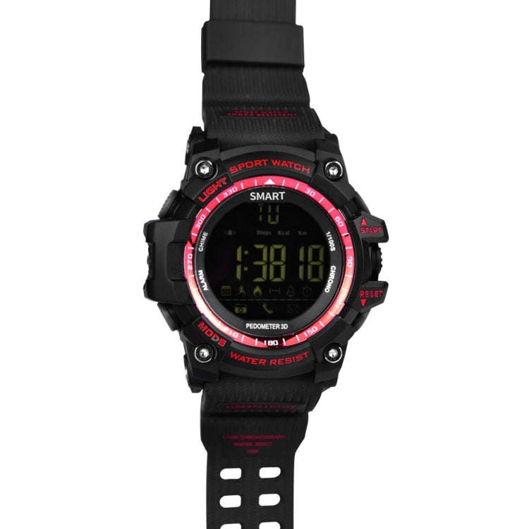 EX16 1.12 Inch FSTN LCD Full Angle Screen Display Sport Smart Watch, IP67 Waterproof, Support Ped...