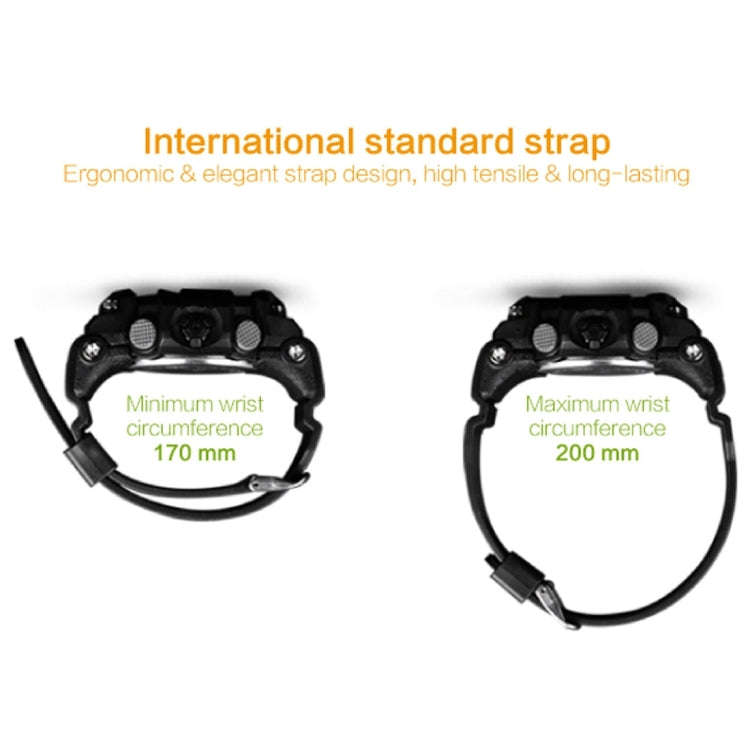 EX16 1.12 Inch FSTN LCD Full Angle Screen Display Sport Smart Watch, IP67 Waterproof, Support Ped...