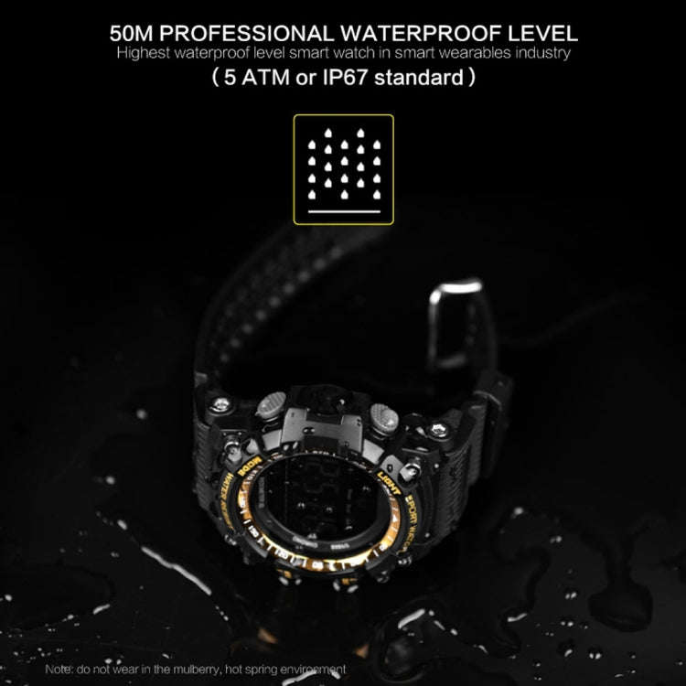 EX16 1.12 Inch FSTN LCD Full Angle Screen Display Sport Smart Watch, IP67 Waterproof, Support Ped...