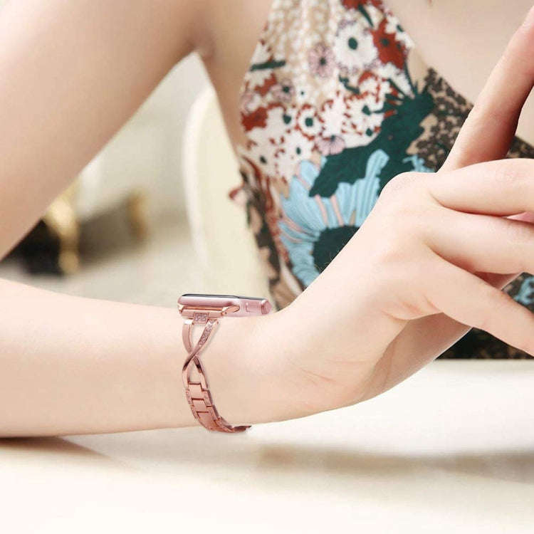 Colorful Diamond Stainless Steel Watch Band for Apple Watch Series 7 41mm / 6 & SE & 5 & 4 40mm /...