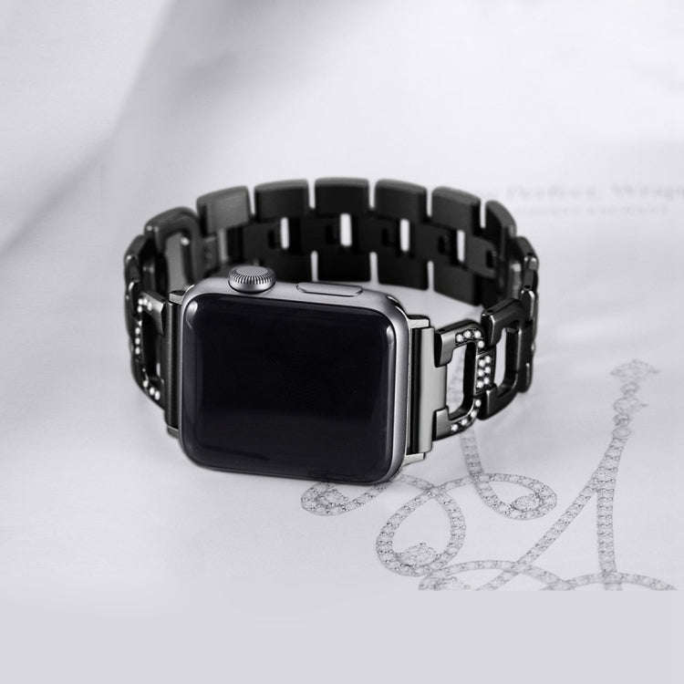 Colorful Diamond Stainless Steel Watch Band for Apple Watch Series 7 41mm / 6 & SE & 5 & 4 40mm /...