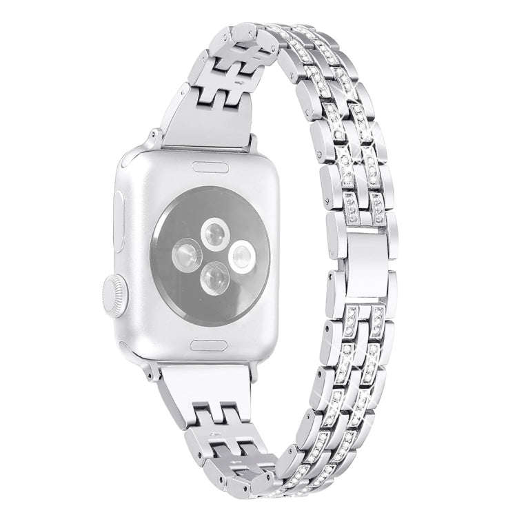 Colorful Diamond Stainless Steel Watch Band for Apple Watch Series 7 41mm / 6 & SE & 5 & 4 40mm /...