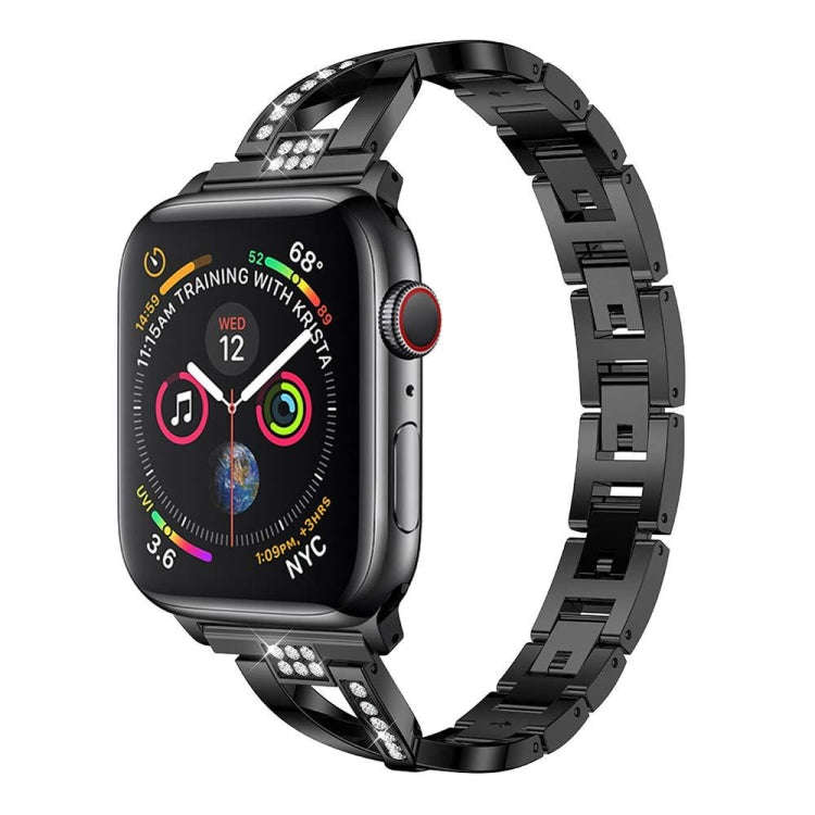 Colorful Diamond Stainless Steel Watch Band for Apple Watch Series 7 45mm / 6 & SE & 5 & 4 44mm /...