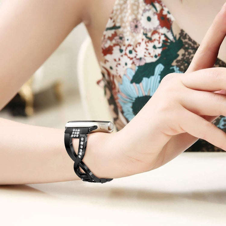 Colorful Diamond Stainless Steel Watch Band for Apple Watch Series 7 45mm / 6 & SE & 5 & 4 44mm /...