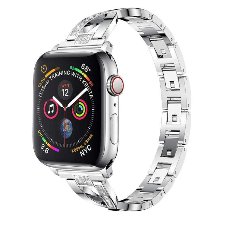 Colorful Diamond Stainless Steel Watch Band for Apple Watch Series 7 45mm / 6 & SE & 5 & 4 44mm /...