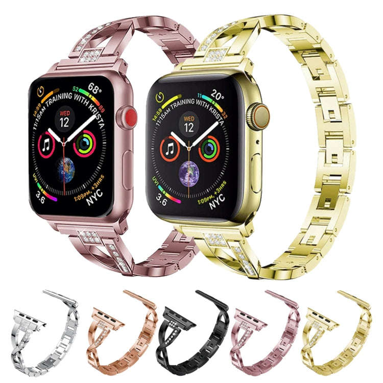 Colorful Diamond Stainless Steel Watch Band for Apple Watch Series 7 45mm / 6 & SE & 5 & 4 44mm /...