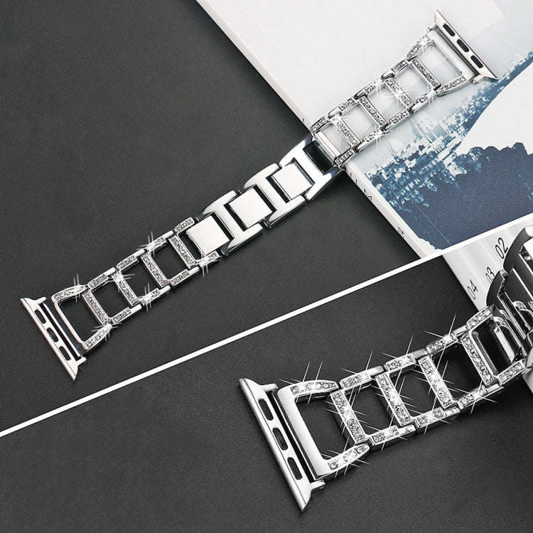 Colorful Diamond Stainless Steel Watch Band for Apple Watch Ultra 49mm&Watch Ultra 2 49mm / Serie...