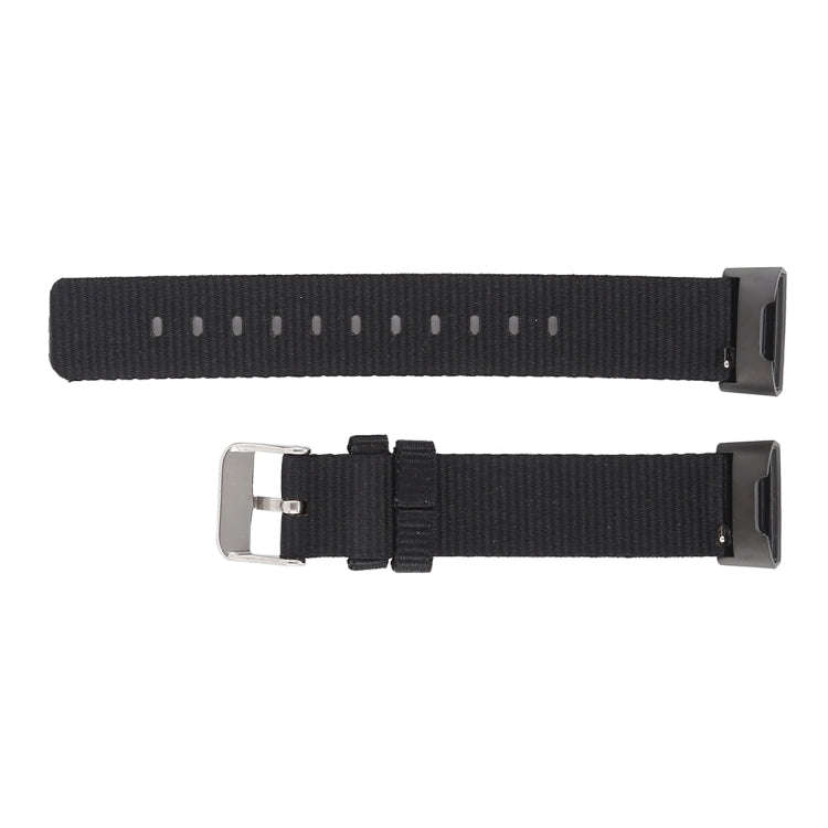 Nylon Watch Band for Fitbit Charge 3(Black)