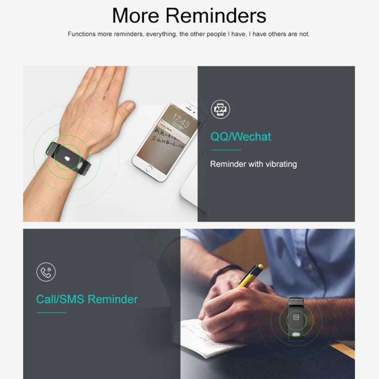 TLW T6 Fitness Tracker 0.96 inch OLED Display Wristband Smart Bracelet, Support Sports Mode / ECG...