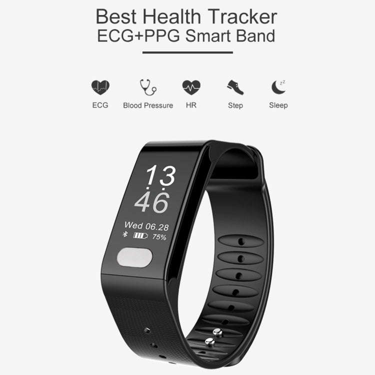TLW T6 Fitness Tracker 0.96 inch OLED Display Wristband Smart Bracelet, Support Sports Mode / ECG...