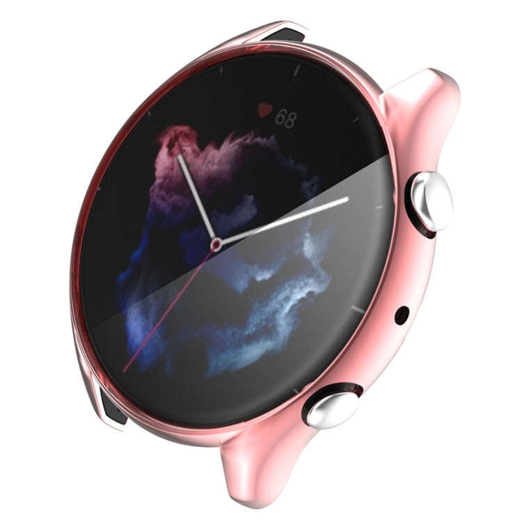 For Amazfit GTR 3 / GTR 3 Pro Full Coverage TPU Electroplating Watch Case(Rose Pink)