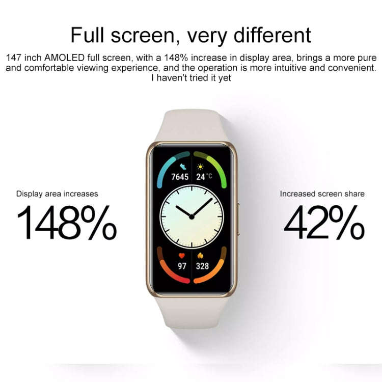 Original Huawei Band 6 Pro 1.47 inch AMOLED Color Screen Bluetooth 5.0 5ATM Waterproof Smart Wris...