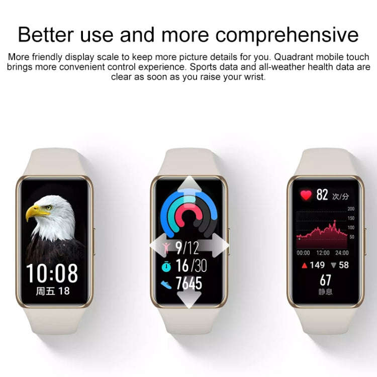 Original Huawei Band 6 Pro 1.47 inch AMOLED Color Screen Bluetooth 5.0 5ATM Waterproof Smart Wris...