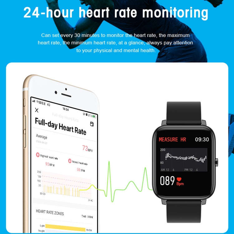 P22 1.4 inch IPS Color Screen Smart Watch,IP67 Waterproof, Support Remote Camera /Heart Rate Moni...