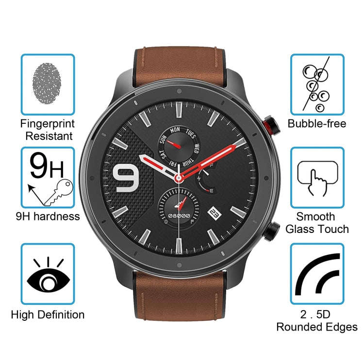 For Amazfit GTR 47mm 0.26mm 2.5D 9H Tempered Glass Film Screen Protector