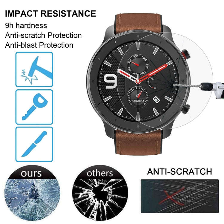 For Amazfit GTR 47mm 0.26mm 2.5D 9H Tempered Glass Film Screen Protector
